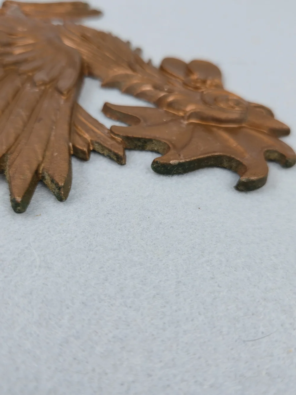Vintage Copper Tone Metal Rooster Wall Plaques Pair MCM Farmhouse Decor